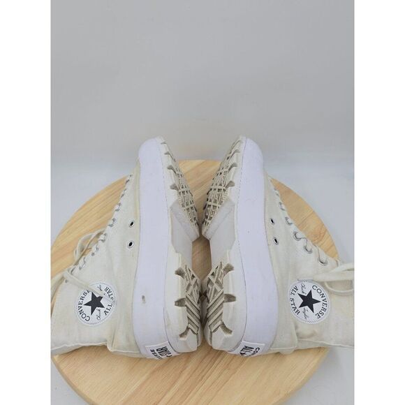 Converse All Star Lugged Hi Women's Sneaker Shoe White Canvas Size 10.5 - Picture 6 of 8